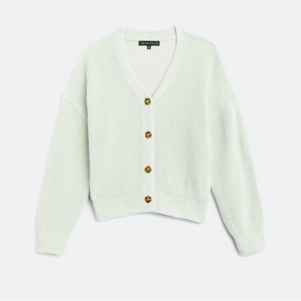 Market & Spruce Livvy Button Front Cropped Cardigan